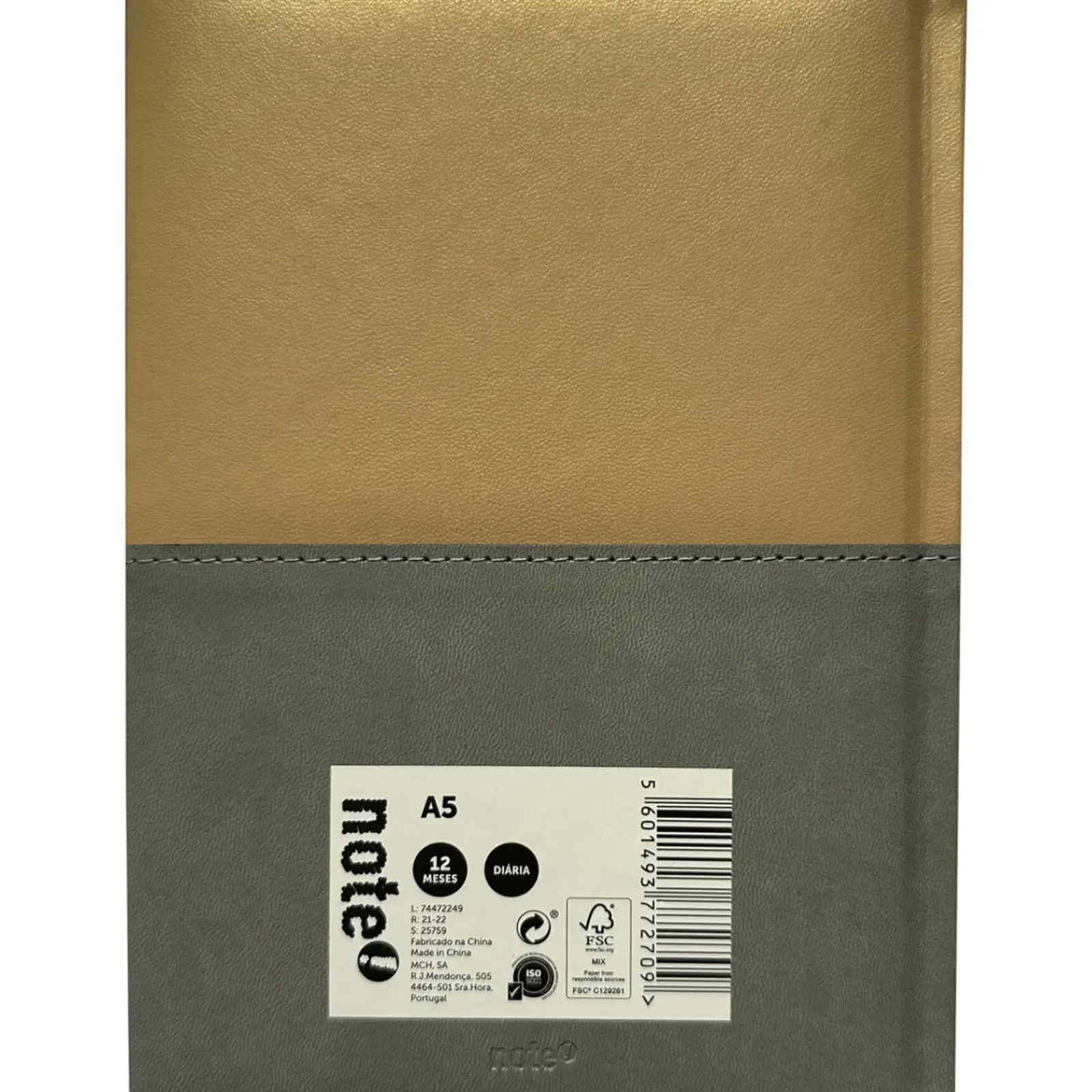 Clearance Note! Agenda A5 Bicolor Metalizada (artigo sortido)