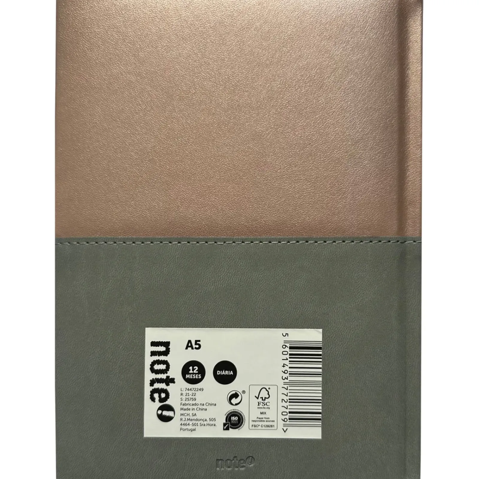 Clearance Note! Agenda A5 Bicolor Metalizada (artigo sortido)