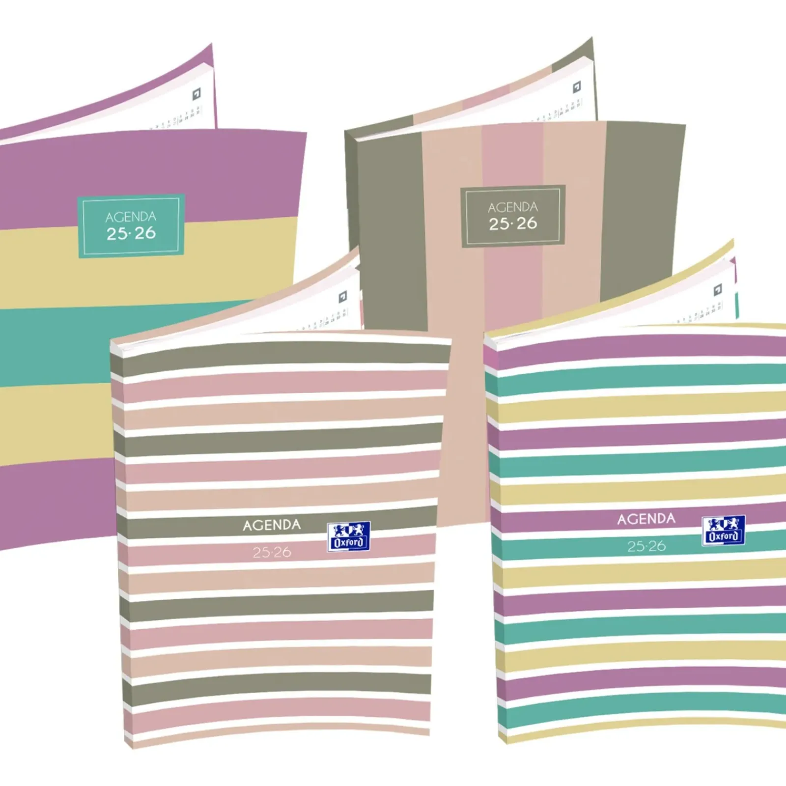 Oxford Agendas E Planners|Agendas E Planners > Agenda Escolar A6 Semanal 25/26 Color Block