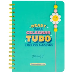 New Mr. Wonderful Agenda Wonder 24/25 Semanal Grande - Ready Para Celebrar Tudo o que Vou Alcançar