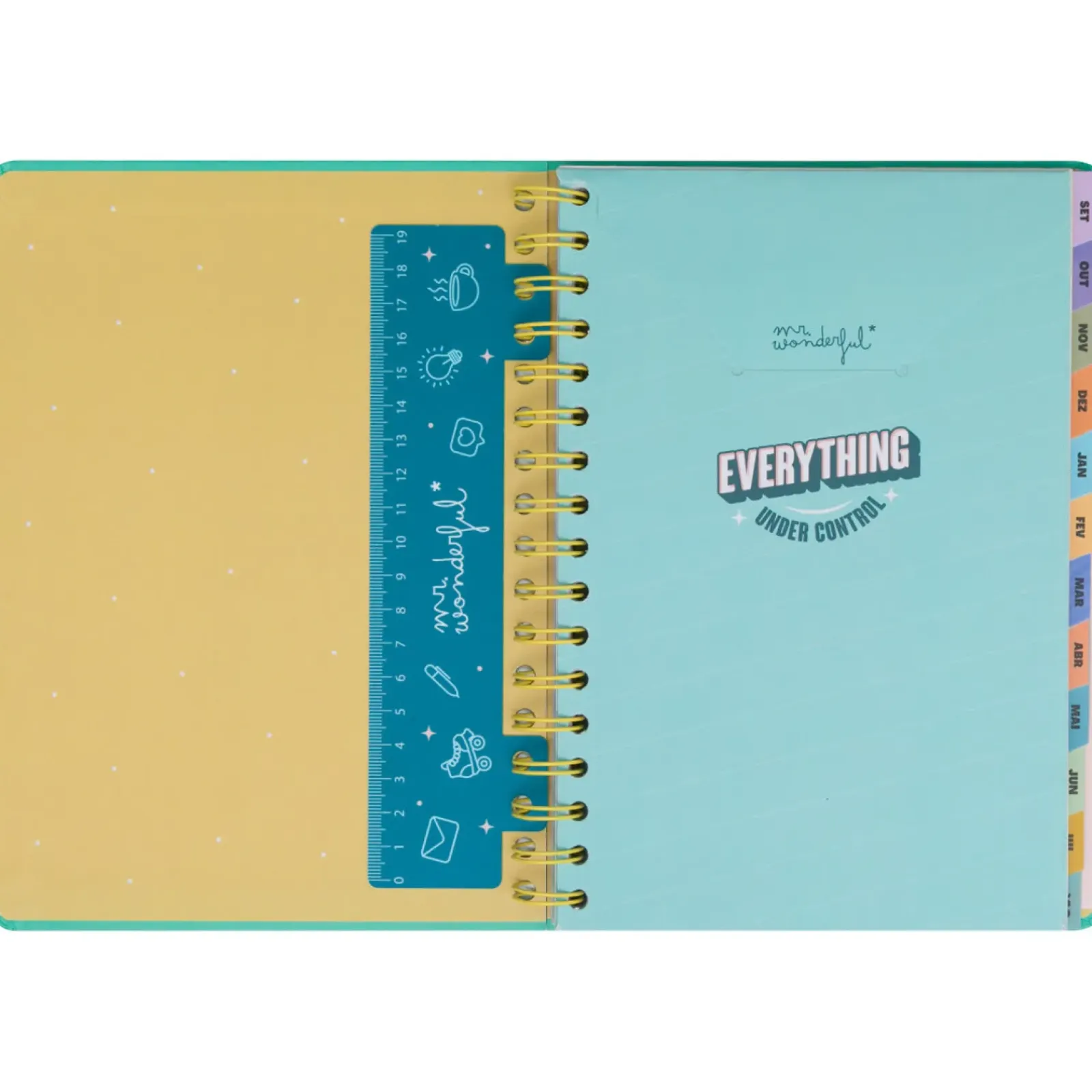 New Mr. Wonderful Agenda Wonder 24/25 Semanal Grande - Ready Para Celebrar Tudo o que Vou Alcançar