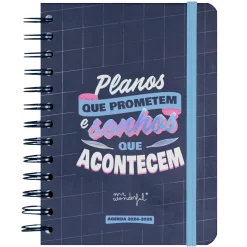 Mr. Wonderful Agendas E Planners|Agendas E Planners > Agenda Wonder 24/25 Semanal Pequena - Planos que Prometem e Sonhos que Acontecem