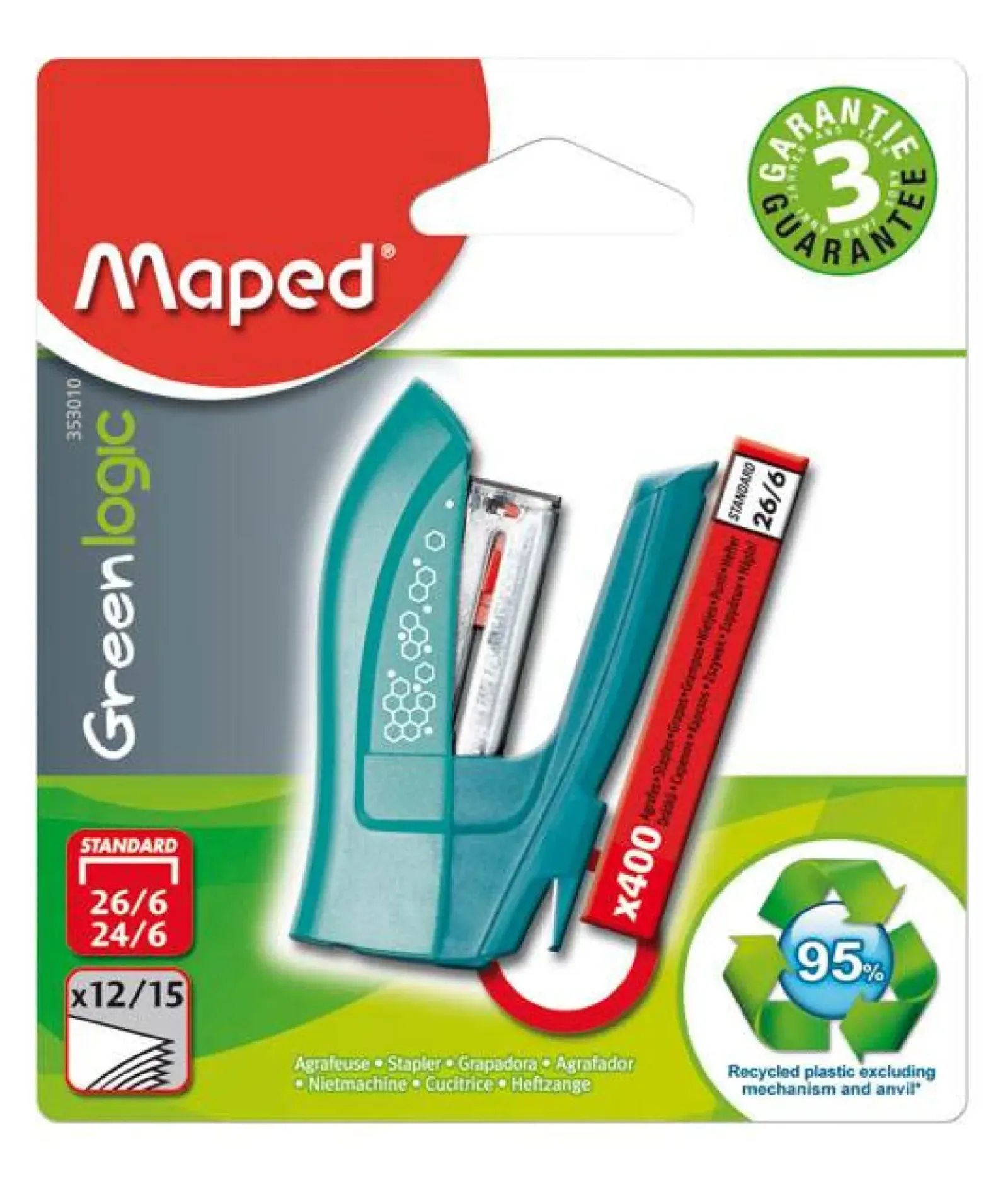 Clearance Maped Agrafador Greenlogic 24/6 com 400 Agrafos