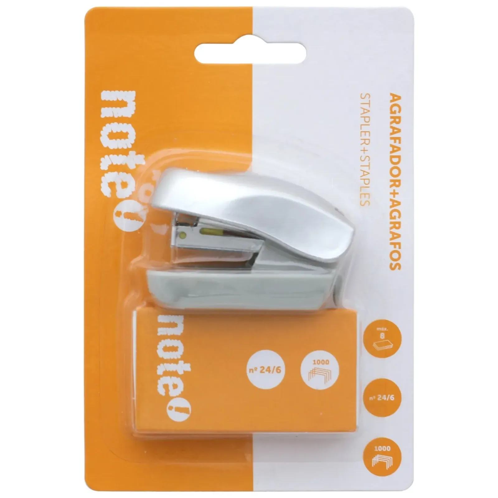 Clearance Note! Agrafador Pequeno 8 Folhas + Agrafos