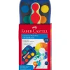 Faber Castell Guaches E Aguarelas > Aguarelas Caixa Azul + 1 Tubo Branco Opaco 12 unidades