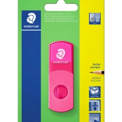 Staedtler Afias > Apara Lápis Com Depósito + Borracha 2Em1 Rosa