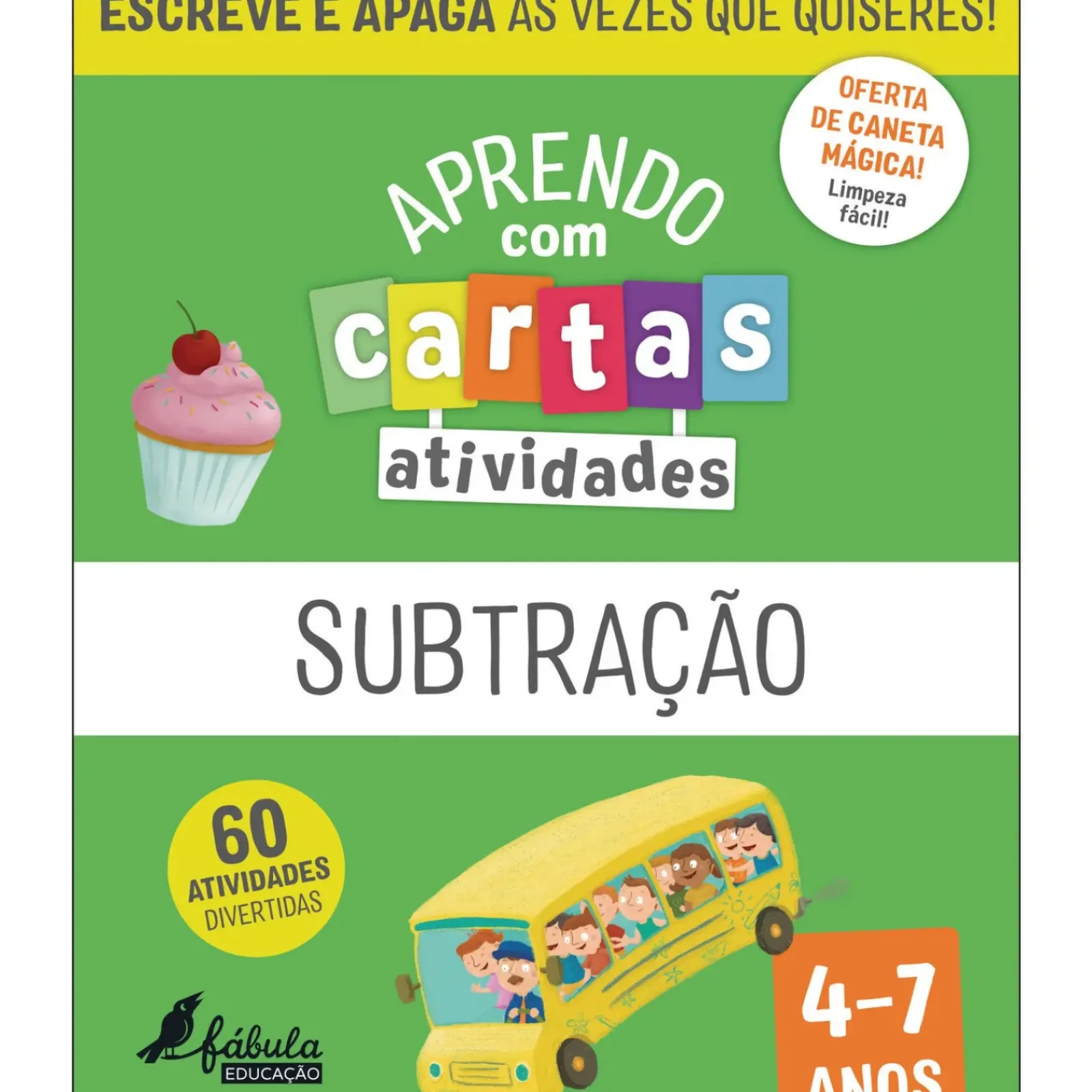Fábula Educação 1º Ciclo > Aprendo com Cartas - Subtração (4-7 Anos)