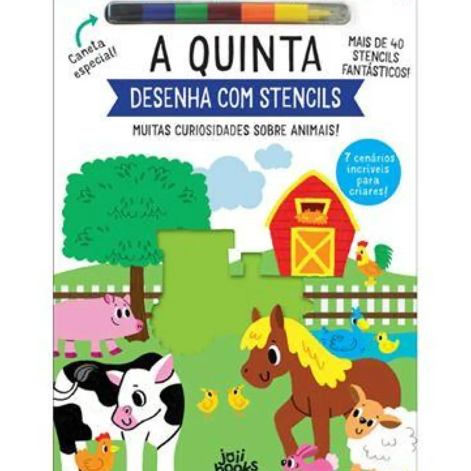 Joybooks Atividades > A Quinta de Elizabeth Golding - Desenha com Stencils