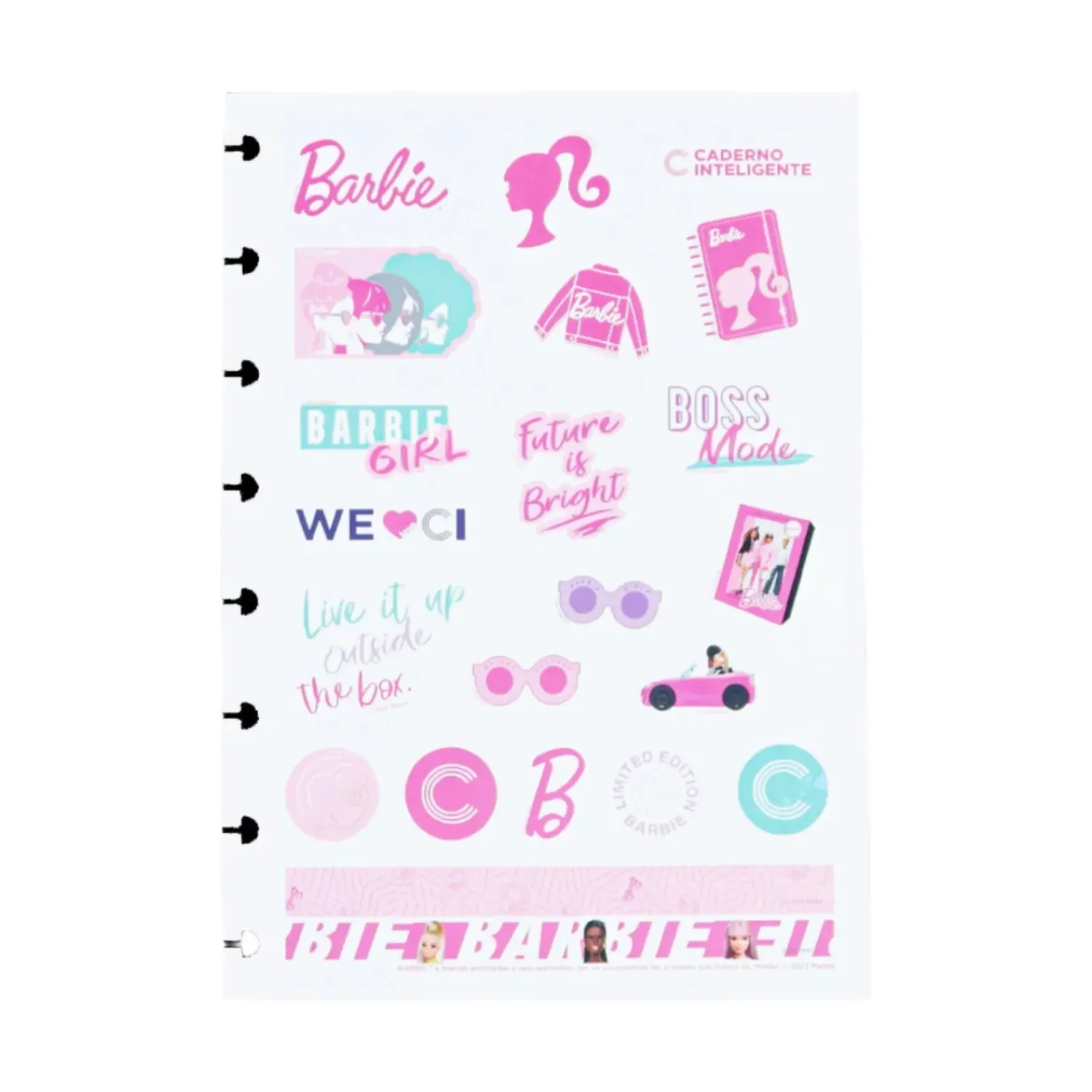 Best Caderno Inteligente Autocolantes Folha A5 Barbie