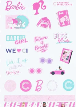 Best Caderno Inteligente Autocolantes Folha A5 Barbie