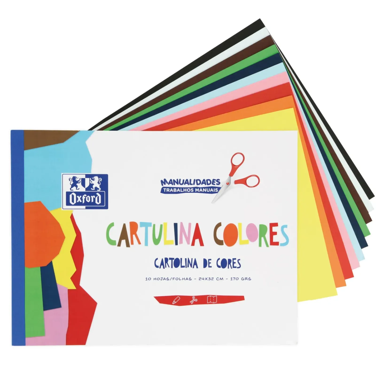 Best Oxford Bloco Cartolina A4 10 Folhas 180G Sortido
