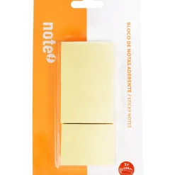 Outlet Note! Bloco de Notas Aderente 5 x 4 x 3cm 3 unidades Amarelo