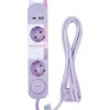 Marshmallow Eletrónica > Bloco Lilás 3Tom Com Int 1Usb 1,5M