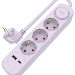 Marshmallow Eletrónica > Bloco Lilás 3Tom Com Int 1Usb 1,5M