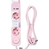 Discount Marshmallow Bloco Rosa 3Tom C/Int 1Usb 1,5M