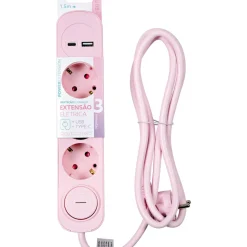 Discount Marshmallow Bloco Rosa 3Tom C/Int 1Usb 1,5M