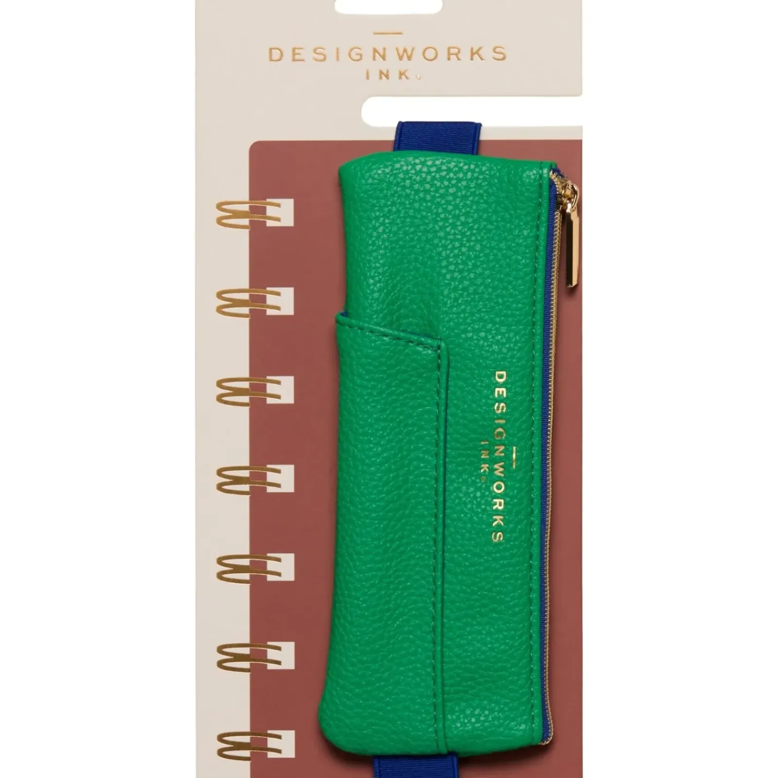 Outlet Designworks Bolsa Estojo Couro Vegan - Verde E Azul