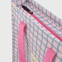 Mr. Wonderful Bolsas E Necessaires > Bolsa Quadrados Azul Rosa - Hello Sunshine