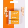 Note! Borracha Mini Branca 3 unidades