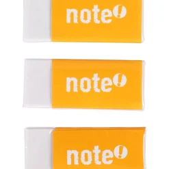 Note! Borracha Mini Branca 3 unidades