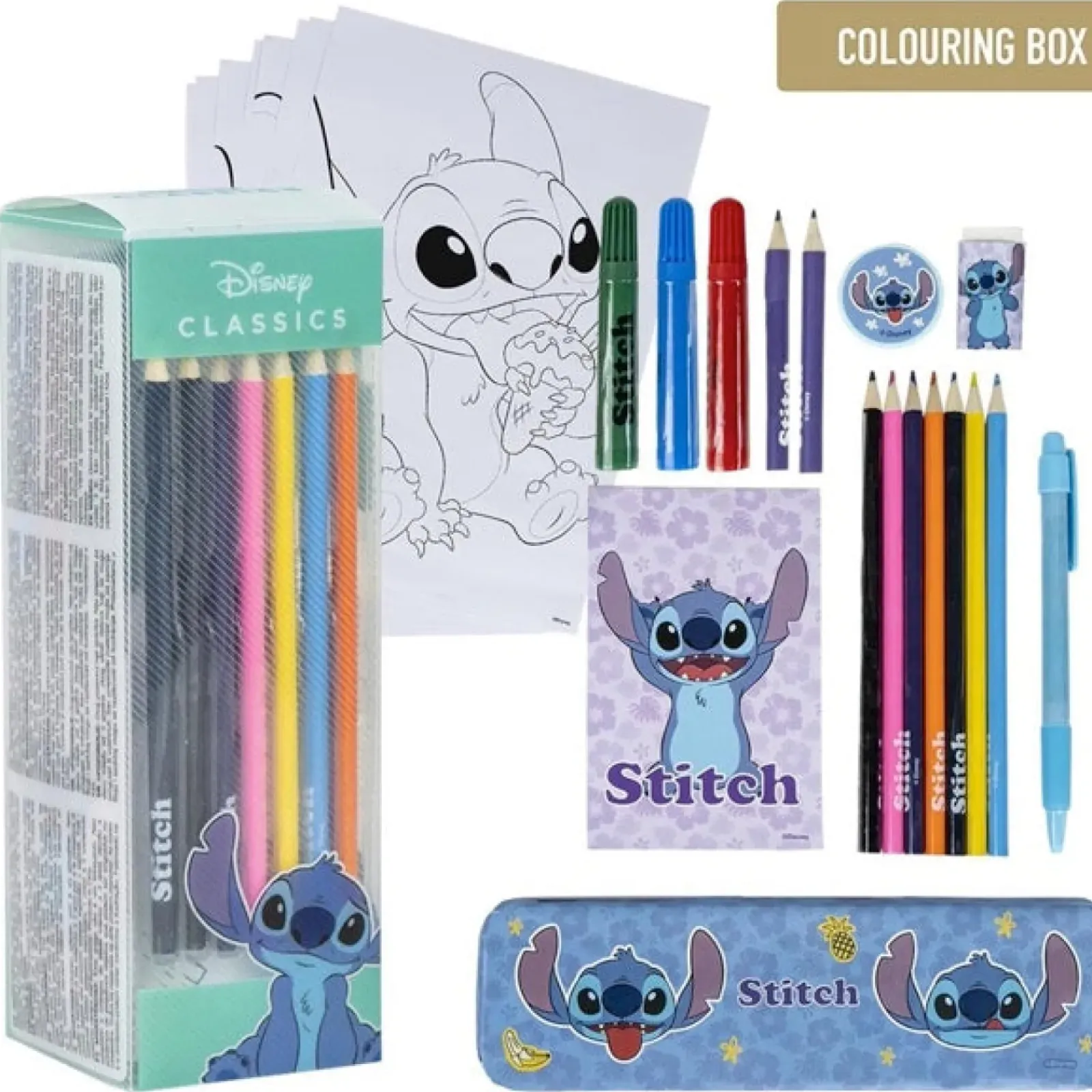 Stitch Telas E Cavaletes > Box Conjunto Colorir
