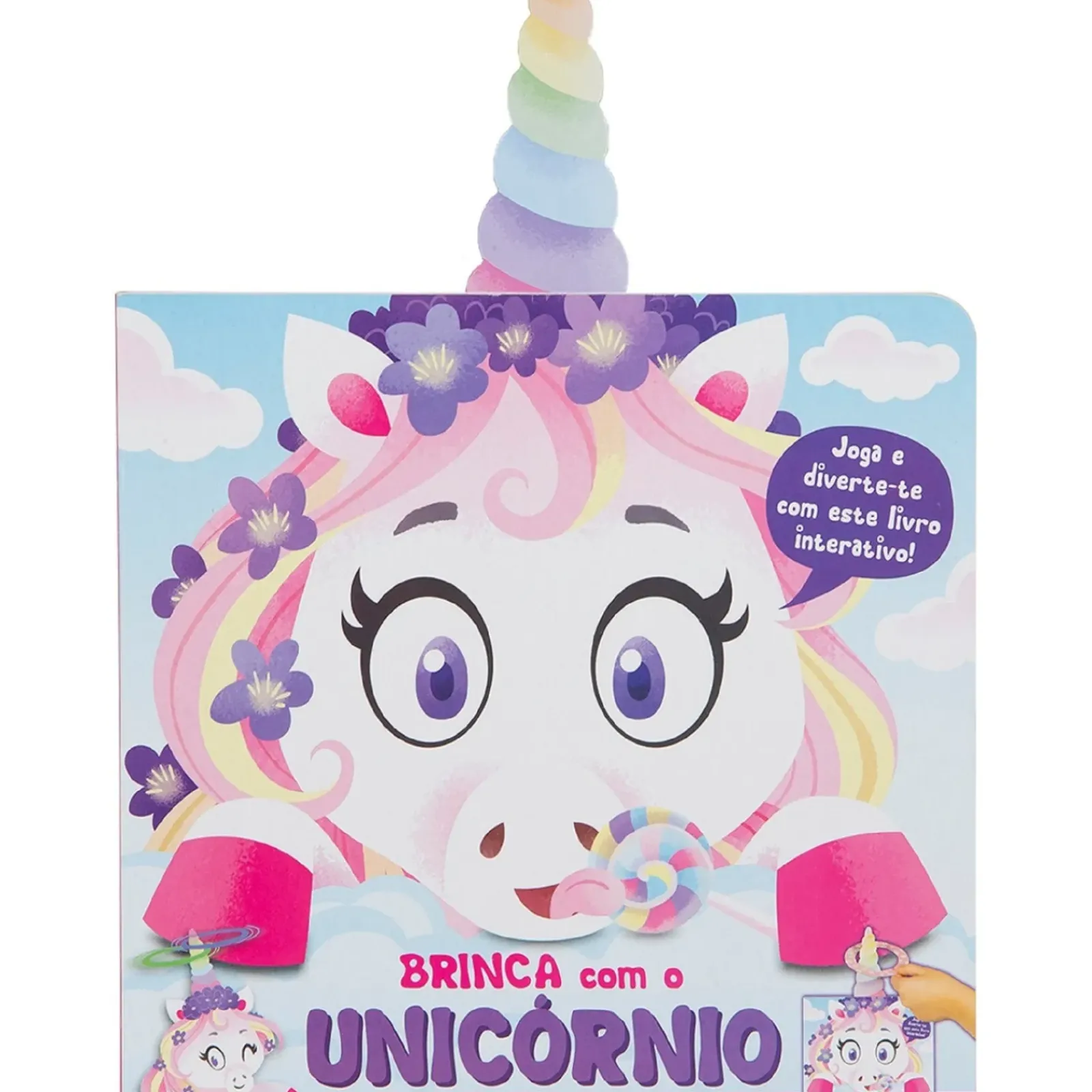 Hot Porto Editora Brinca com o Unicórnio - Livro com Jogo de Argolas