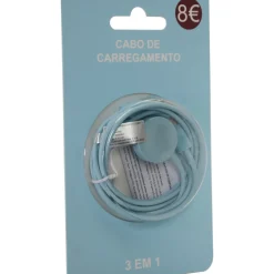 Onetop Eletrónica > Cabo De Carregamento 3 Em 1 Aqua Sky