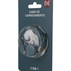 Hot Onetop Cabo de Carregamento 3 em 1 Azul Fusion