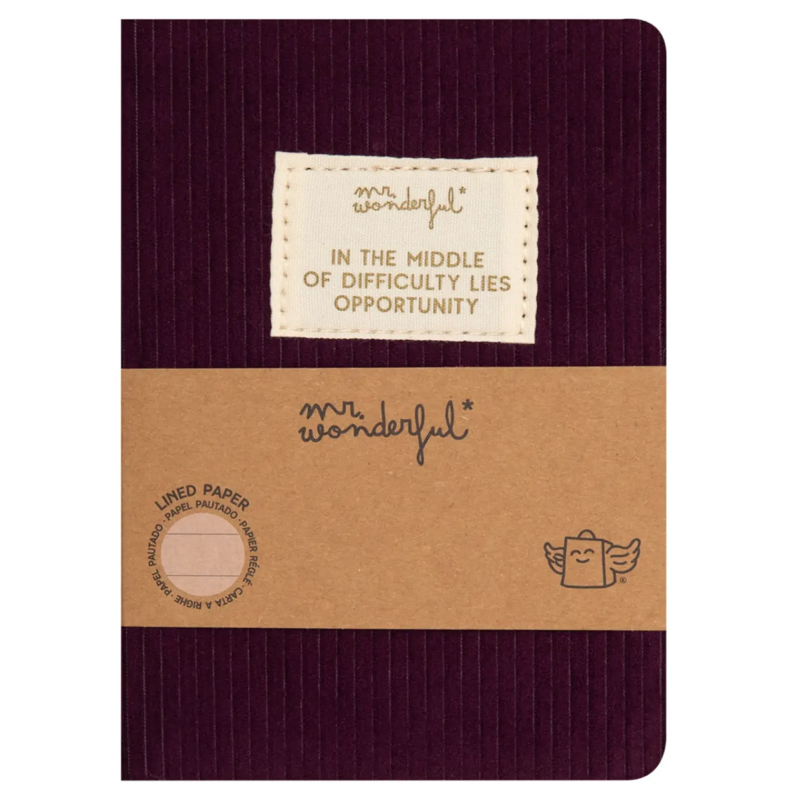 Sale Mr. Wonderful Caderno A6 - Aubergine In The Middle