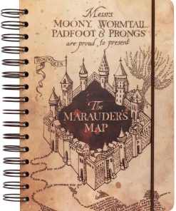 Harry Potter Cadernos E Blocos > Caderno A5 Bullet - The Marauder's Map