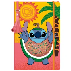 Stitch Cadernos E Blocos > Caderno A5 Com Glitter Melancia