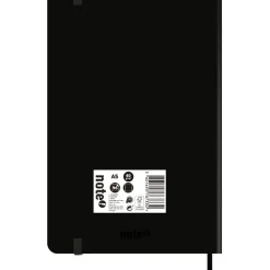 Note! Cadernos E Recargas > Caderno Agrafado A5 Capa Soft com Elástico Liso Preto