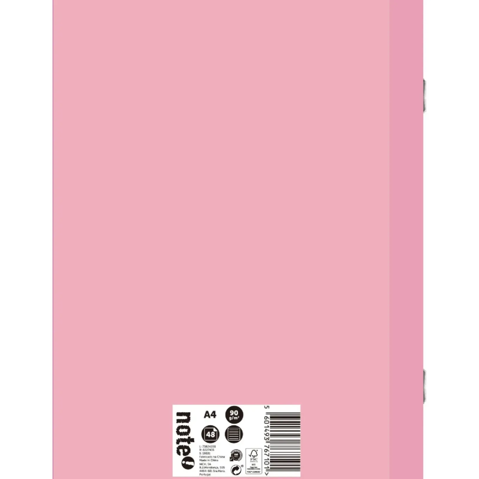 Hot Note! Caderno Agrafado A4 48 Folhas 90Gr Pautado Pastel