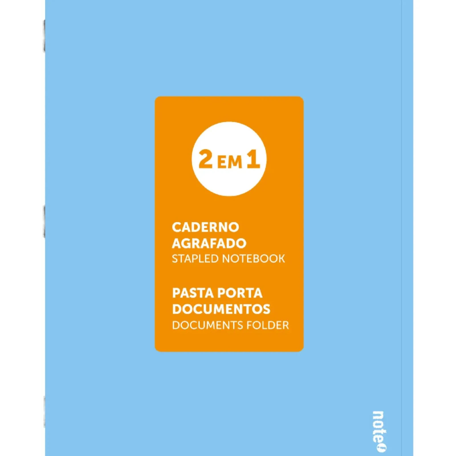 Note! Caderno Agrafado A4 48 Folhas Pautado 2Em1 Pastel