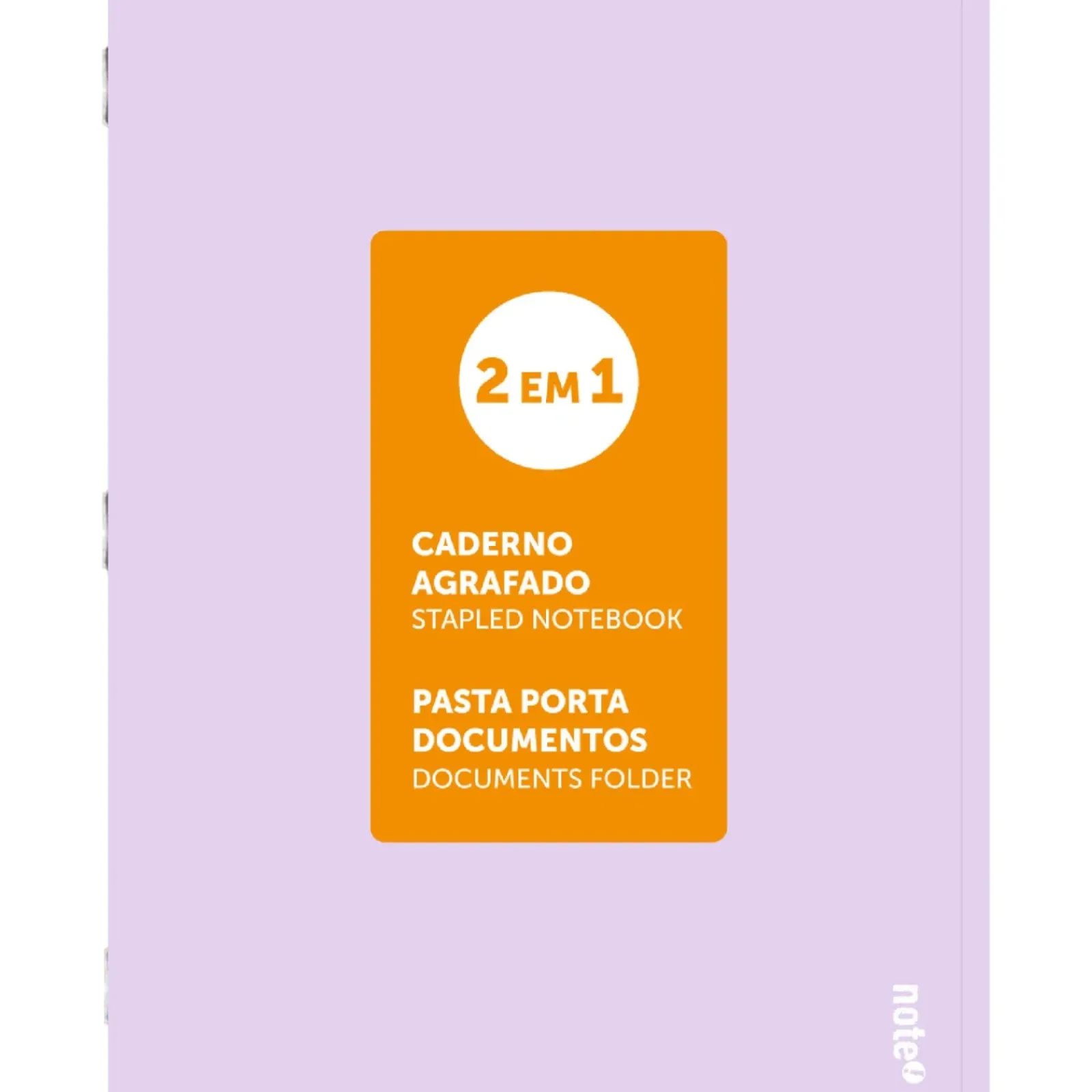 Note! Caderno Agrafado A4 48 Folhas Pautado 2Em1 Pastel