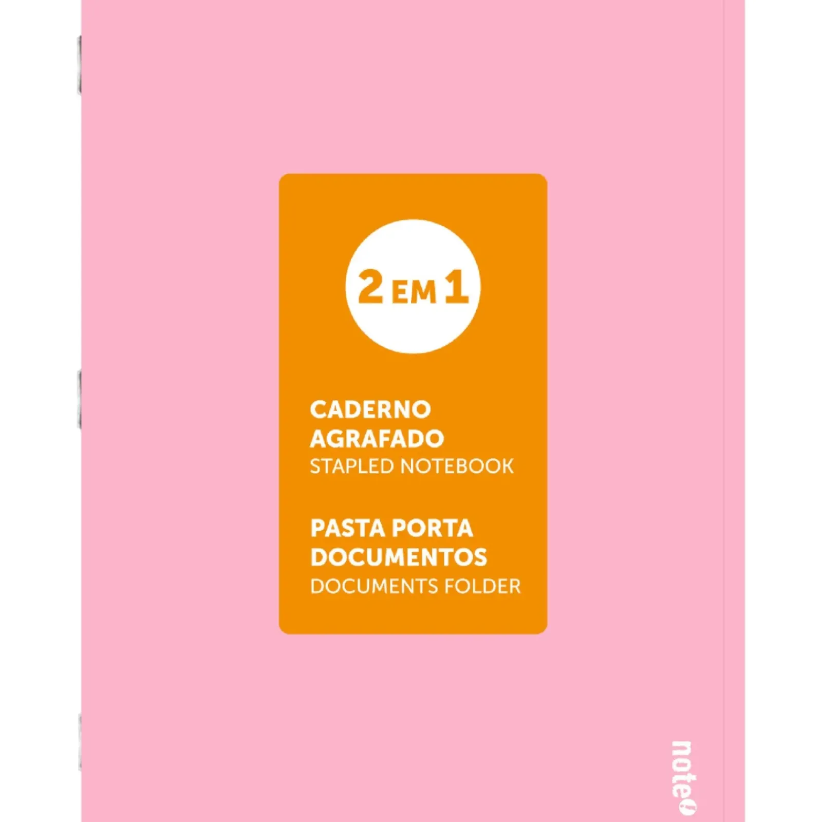 Note! Caderno Agrafado A4 48 Folhas Pautado 2Em1 Pastel
