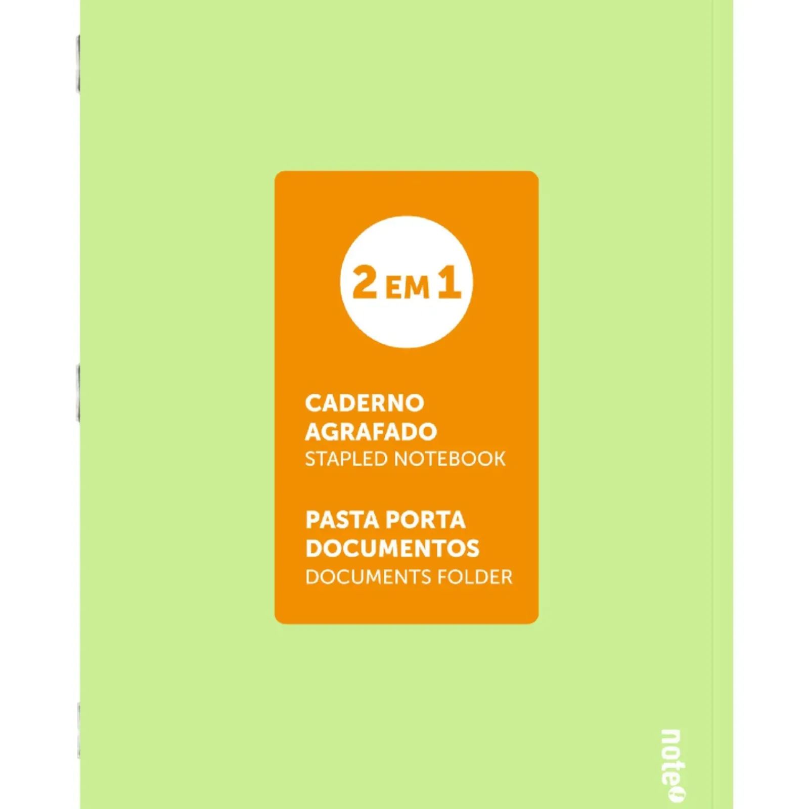 Note! Caderno Agrafado A4 48 Folhas Pautado 2Em1 Pastel