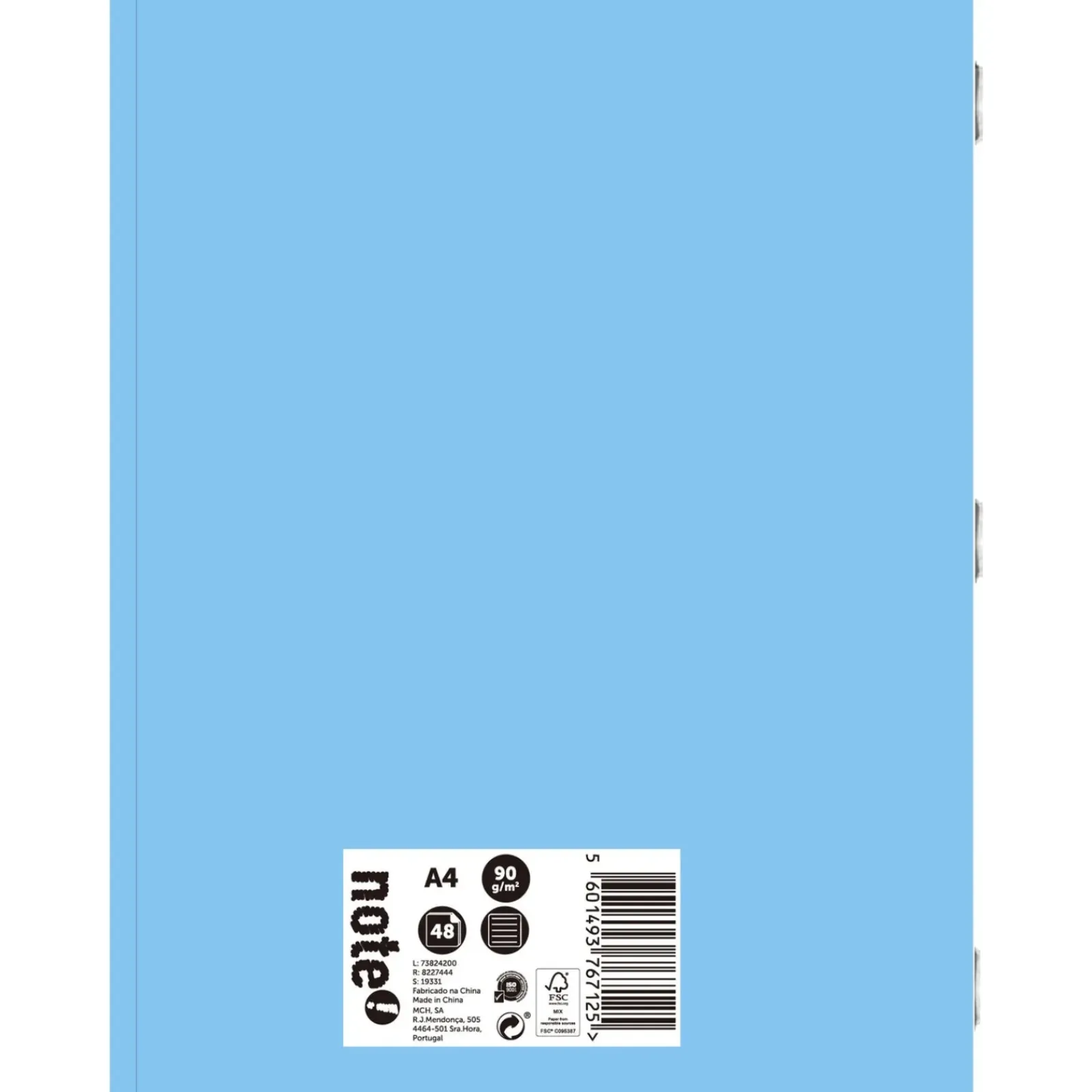 Note! Caderno Agrafado A4 48 Folhas Pautado 2Em1 Pastel