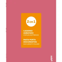 Note! Cadernos E Recargas > Caderno Agrafado A4 48 Folhas Quadriculado 2Em1