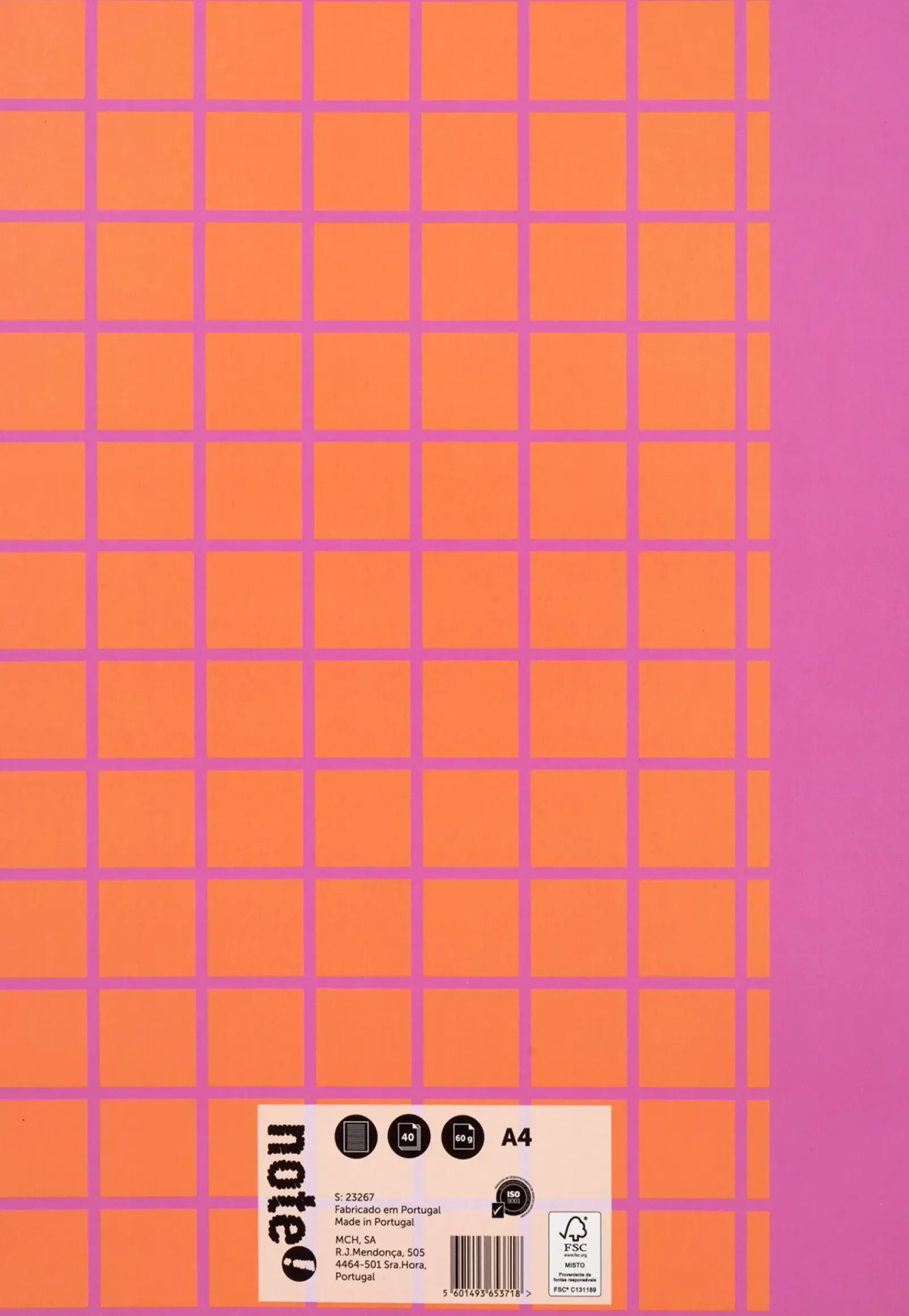 Note! Cadernos E Recargas > Caderno Agrafado A4 Pautado 40 Folhas 60g Grid