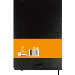 Best Note! Caderno Agrafado B5 Capa dura com Elástico Pautado Preto