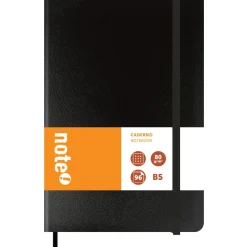 Note! Cadernos E Recargas > Caderno Agrafado B5 Capa dura com Elástico Preto
