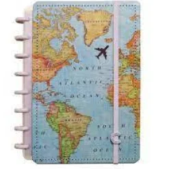 New Caderno Inteligente Caderno A5 Mapa Mundi A5 Edição Especial Gocase