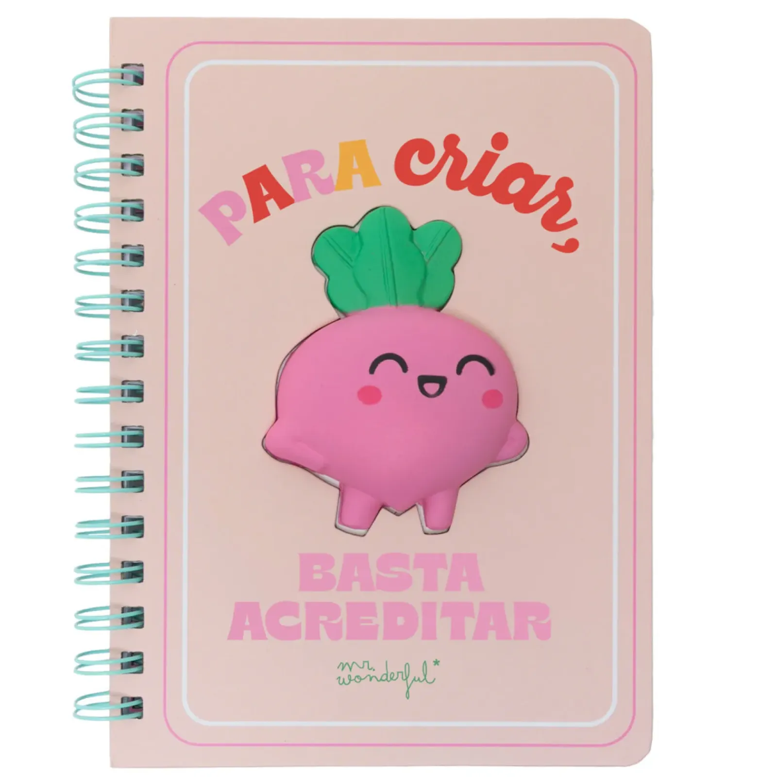 Mr. Wonderful Cadernos E Blocos > Caderno A5 Squishy - Beterraba