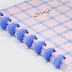 Mr. Wonderful Cadernos E Blocos > Caderno A5 - Xadrez Azul e Rosa