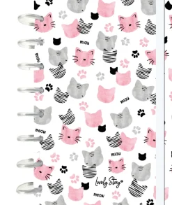 New Aurea Caderno De Discos A5 Pautado - Ice Miau
