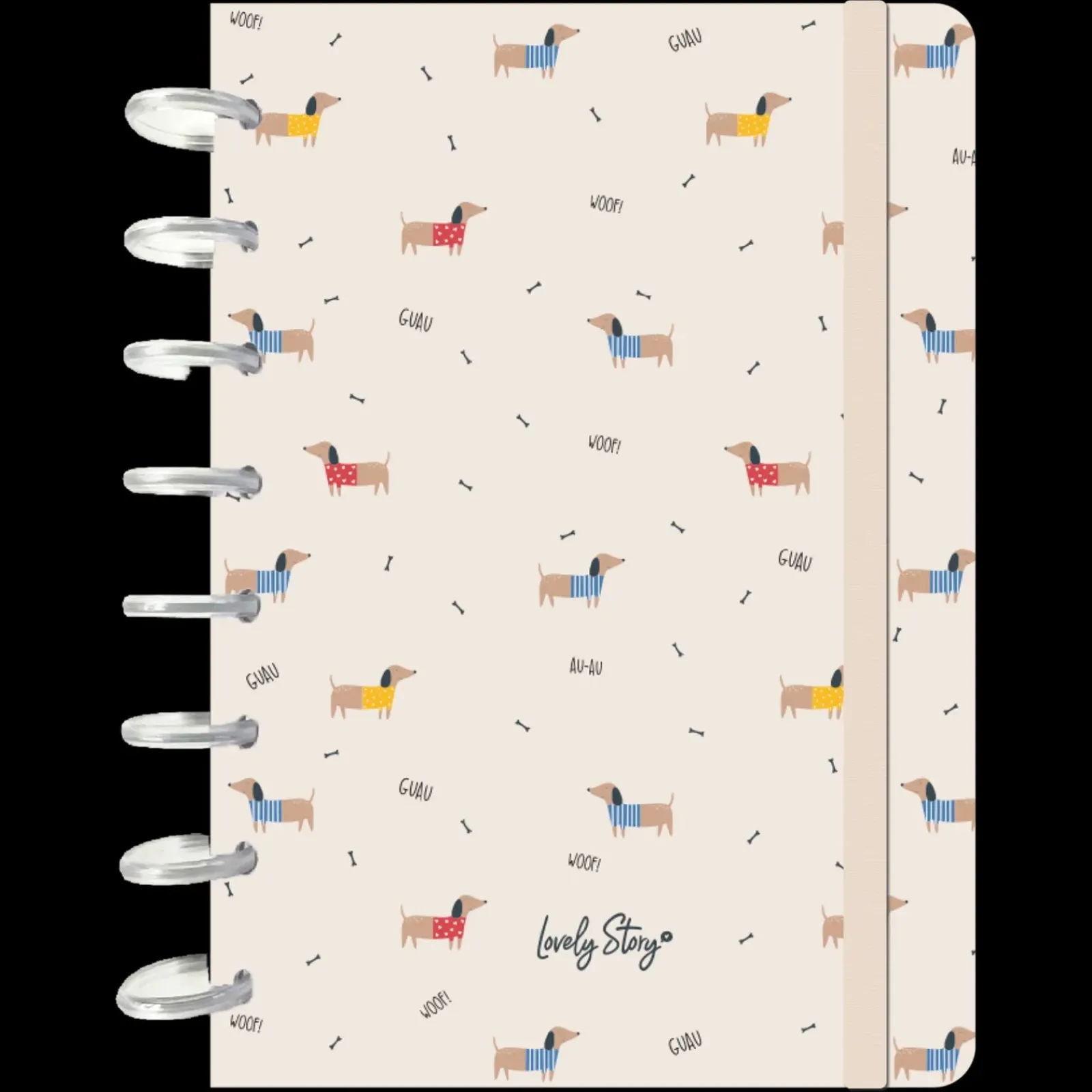 Aurea Caderno De Discos A5 Pautado - Sand Guau