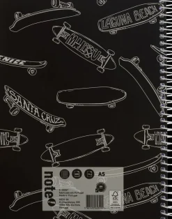 Note! Caderno Espiral A5 Capa Dura 100 Folhas Skate
