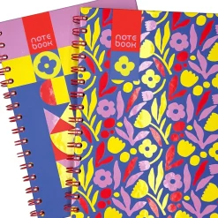 Sale Note! Caderno Espiral A5 Capa Dura Liso 96F Flower