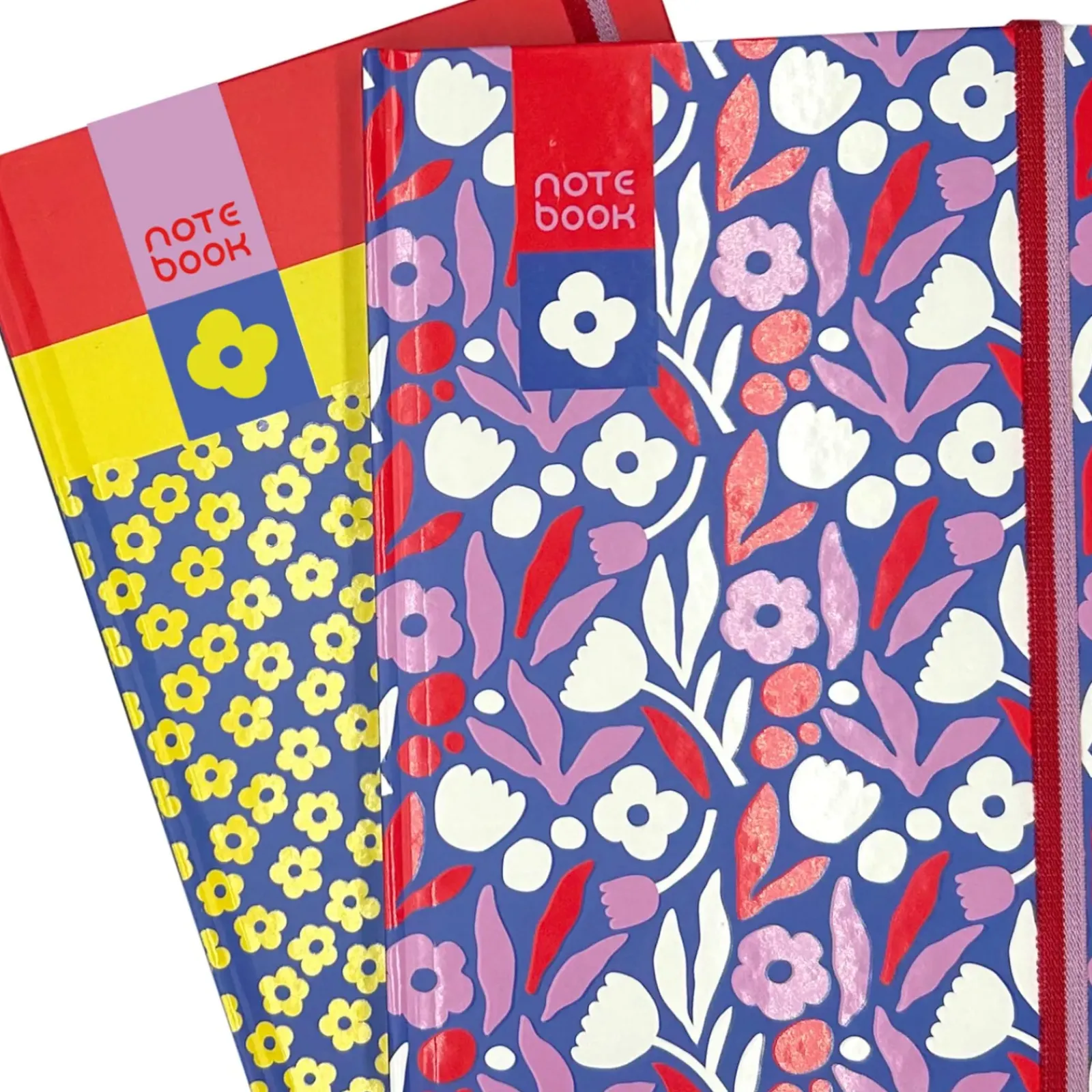 Best Note! Caderno Espiral A5 Capa Dura Liso 96F com Elast Flower